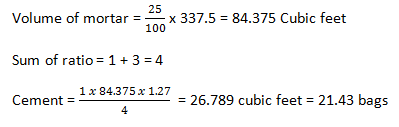 How to calculate cement required for brickwork? Brick work calculation