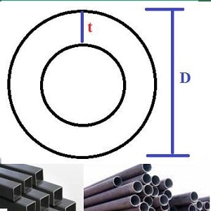 How to Calculate ms hollow pipe weight in Kg, Pound?